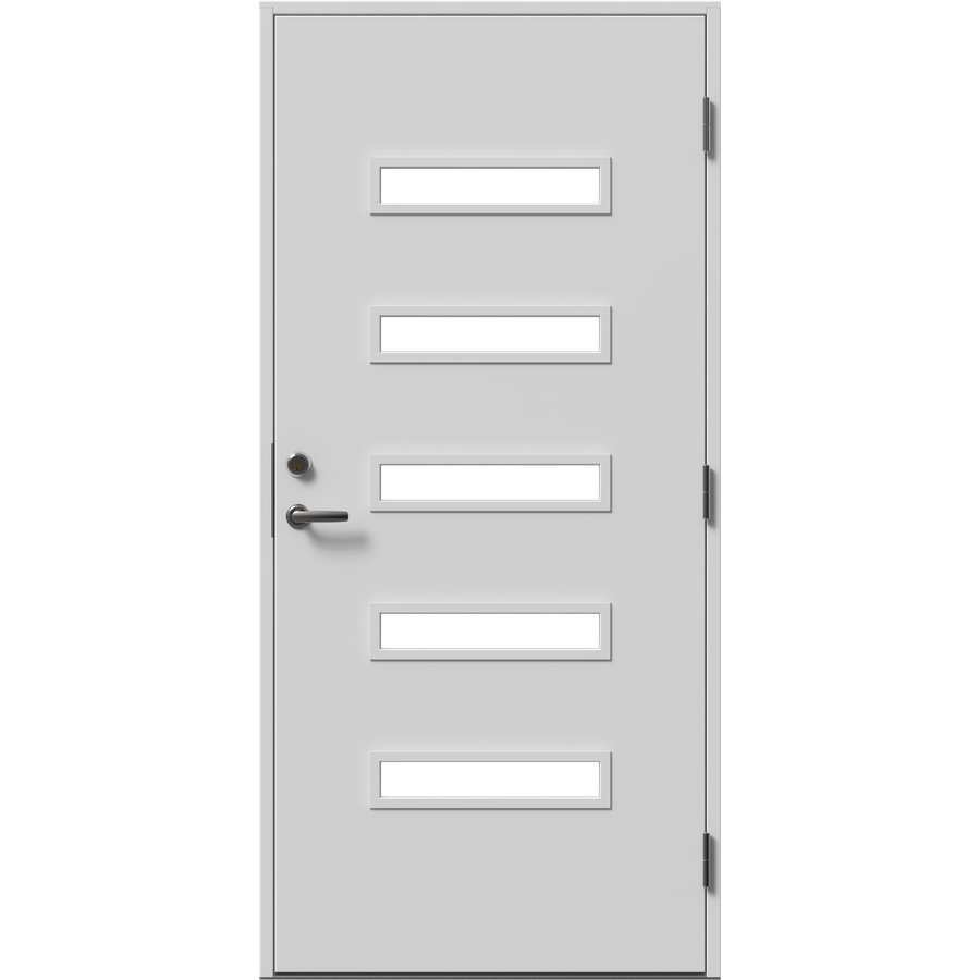 Ytterdør - brede horisontale ruter