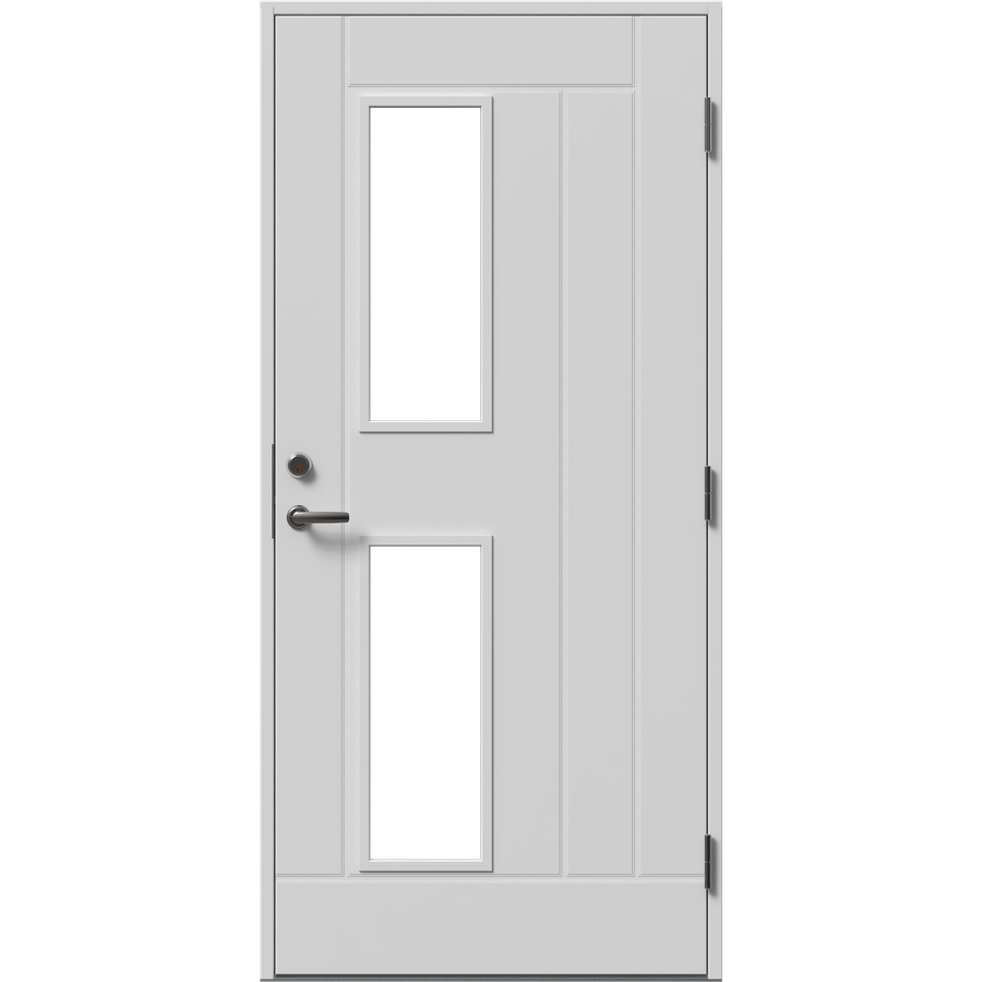 Ytterdør - 2 ruter med paneler