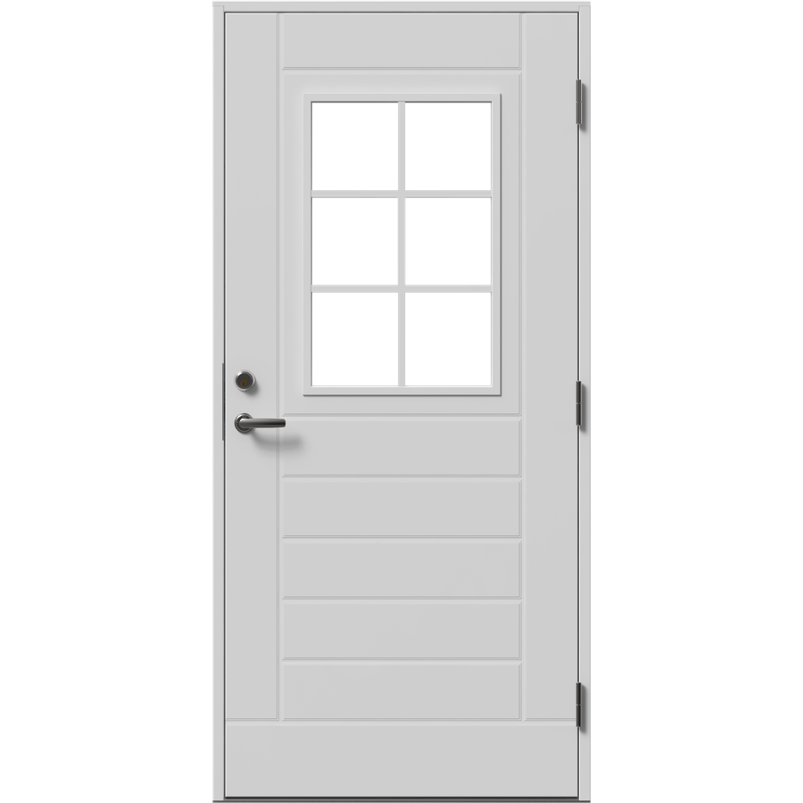 Ytterdør - 6 ruter med sprosser