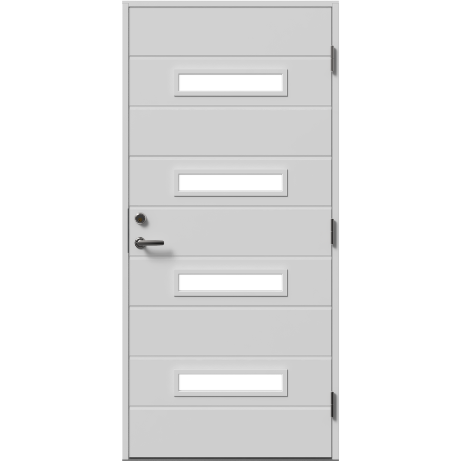 Ytterdør - 4 smalle horisontale ruter