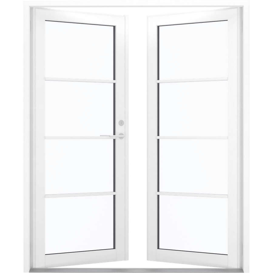 Dobbel ytterdør - 8 ruder - åben