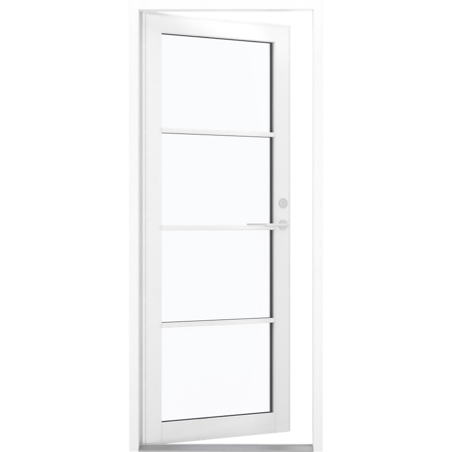 Ytterdør - 4 ruter (vannrette sprosser) - åben