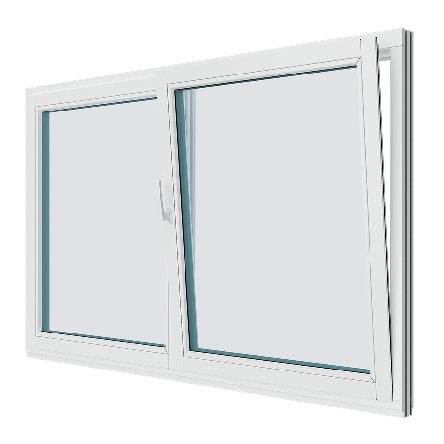 2 fag 2 ruter (drei-vipp høyre med redningsåpning)